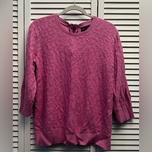 Dana Buchman Textured Purple Sweatshirt
